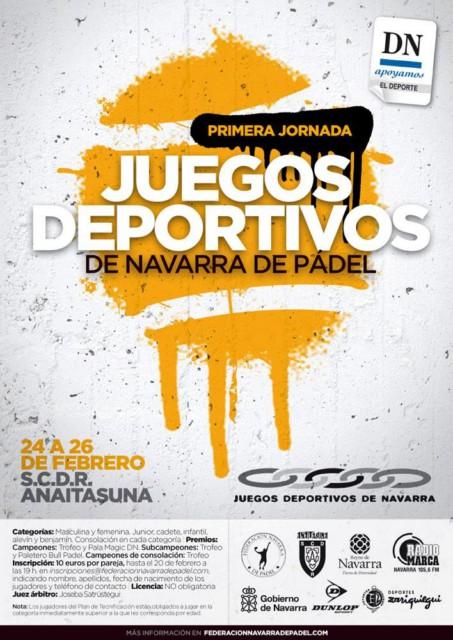 Primera Jornada de los Juegos Deportivos de Navarra de Padel 2012
